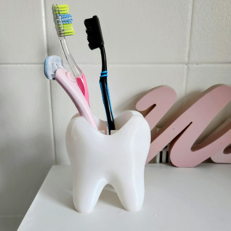 3D Printed Tooth Toothbrush Holder | Bathroom Decor
