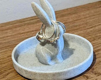 Bunny Ring Holder | 3D Printed Rabbit Jewellery Stand | Cute Easter Gift | Animal Décor