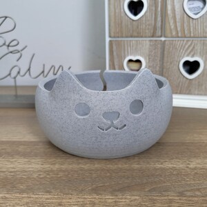 Adorable 3D Printed Cat Wool Yarn Bowl