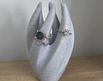 Wervelringhouder boom | 3D-geprinte sieradenstandaard | Minimalistische ringdisplay | Slaapkamerdecoratie