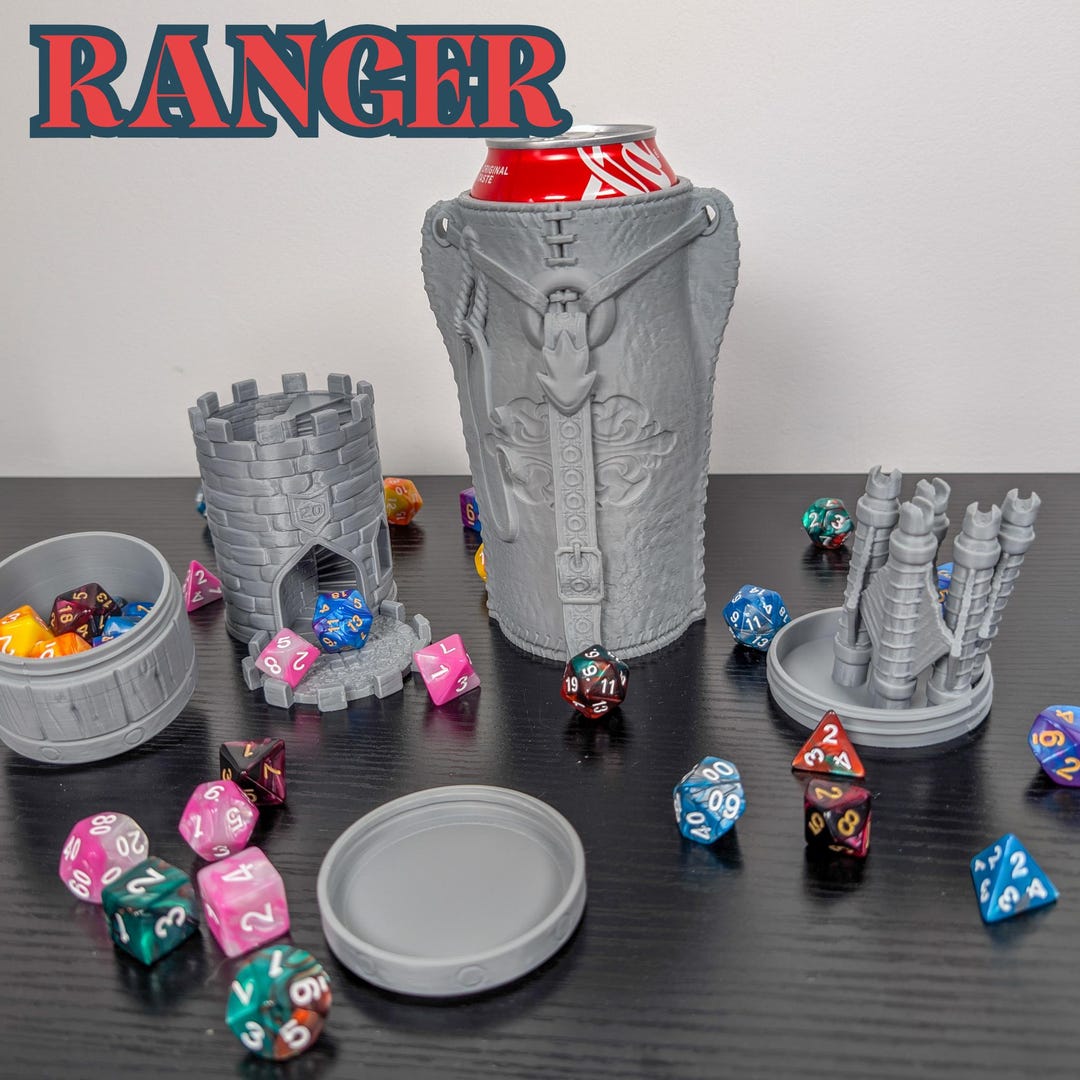 Ranger Dnd Mug Dice Tower | 3-in-1 Can Holder, Dice Box & Paintable RPG ...