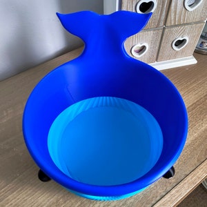 Huge Whale Yarn Bowl | Oversized 3D Printed Crochet Bowl | Big Wool Organiser | Knitting Gift image 3