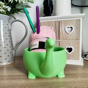 3D Printed Dinosaur Yarn & Crochet Bowl
