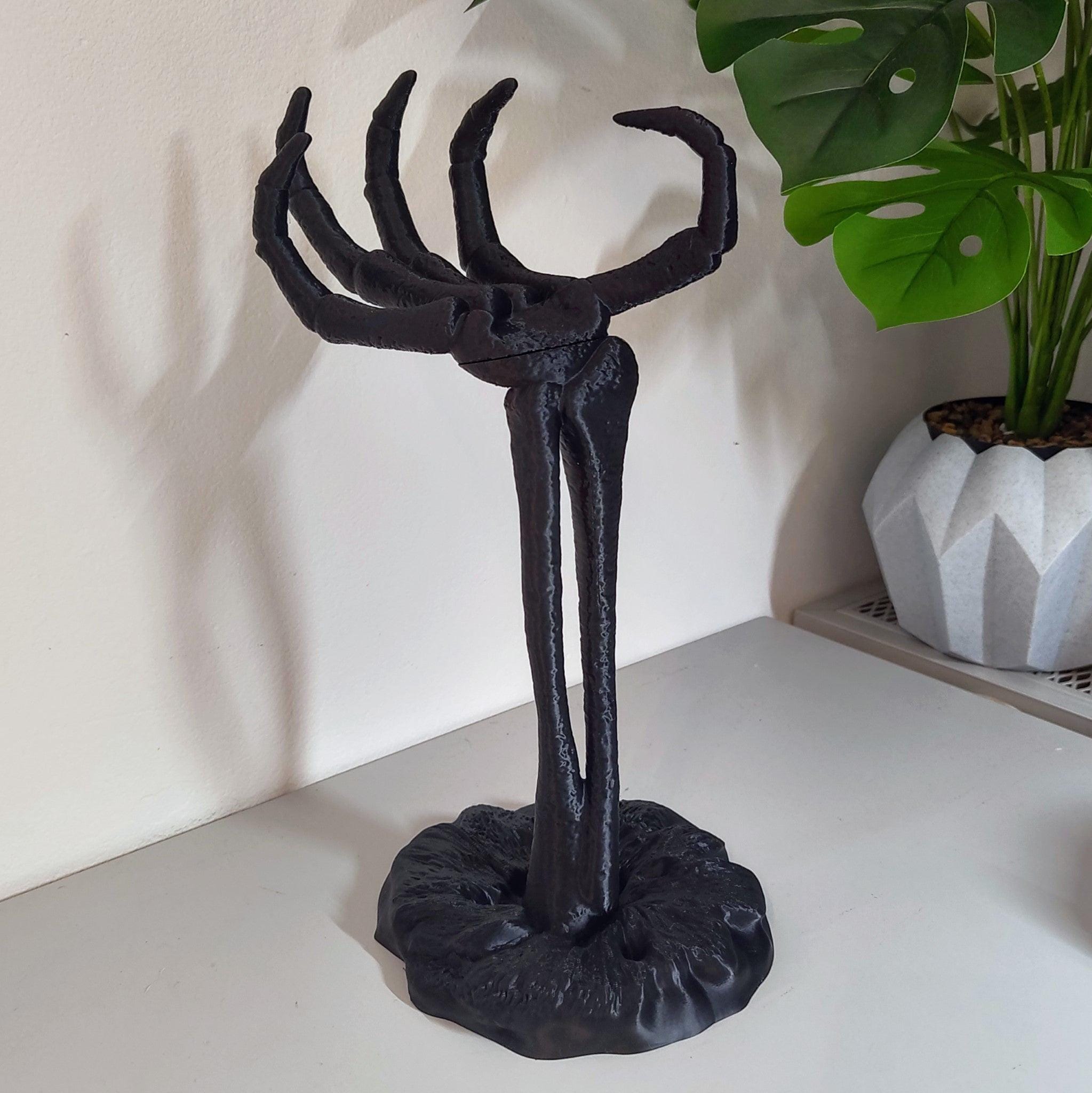 Skeleton Hand Headphone Stand | 3D Printed Gothic Desk Décor