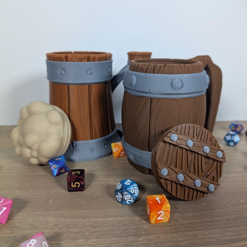 Tavern Mug Dice Tower & Can Holder | 3D Printed RPG Accessory | DnD Gaming Gift image 5