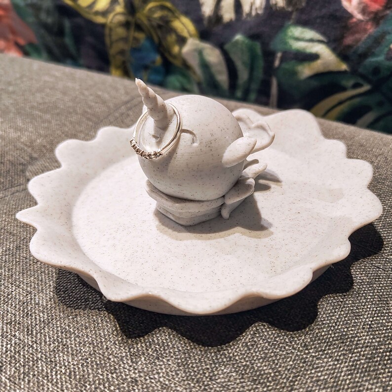 Adorable Narwhal Ring Dish | 3D Printed Ocean Theme Jewellery Tray