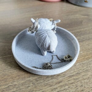 Highland Cow Ring Dish | 3D Printed Jewellery Holder | Scottish Cow Gift | Animal Trinket Tray image 8