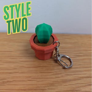 Clicky Succulent Fidget Keychain | 3D Printed Plant Toy | ADHD Stress Relief | Cute Gift image 5