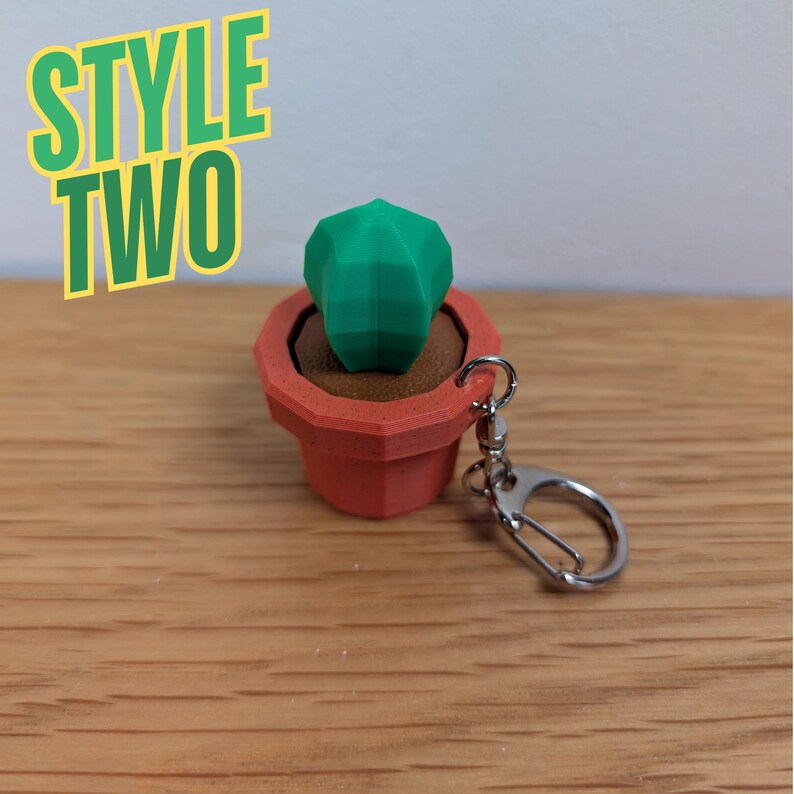 Clicky Succulent Fidget Keychain | 3D Printed Plant Toy | ADHD Stress Relief | Cute Gift image 5