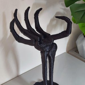Skeleton Hand Headphone Stand | 3D Printed Gothic Desk Décor | Gamer Gift | Spooky Organiser image 3