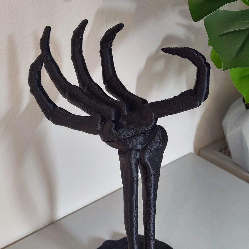Skeleton Hand Headphone Stand | 3D Printed Gothic Desk Décor | Gamer Gift | Spooky Organiser image 3
