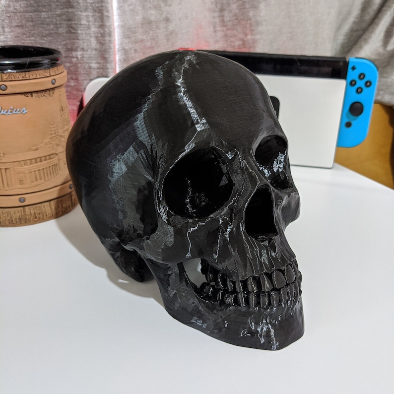 3D Printed Human Skull Replica | Unique Décor Piece