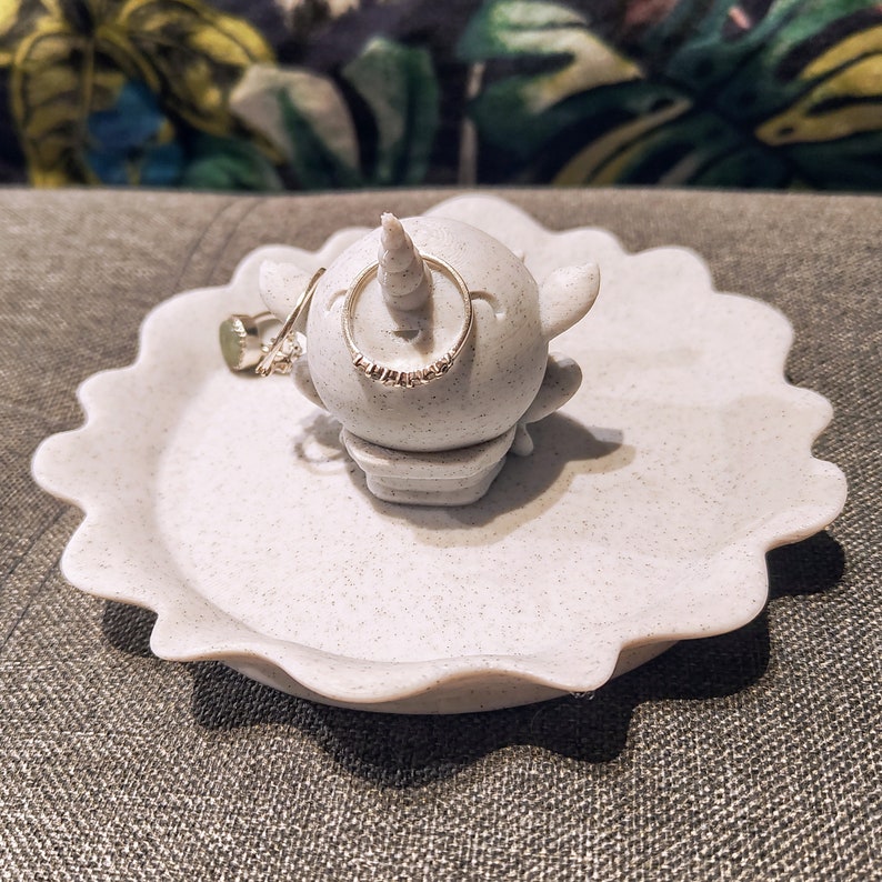 Adorable Narwhal Ring Dish | 3D Printed Ocean Theme Jewellery Tray