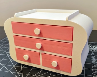 Organizador de tocador / Estación de belleza impresa en 3D / Soporte para joyas y cosméticos / Regalo para el tocador