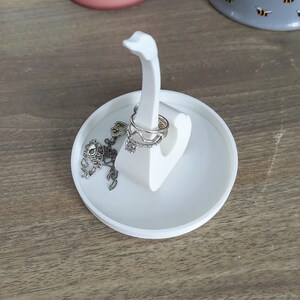 Schwan Ringschale | 3D Gedruckter Schmuck Organizer | Elegante Vogel Schale | Geschenk für Sie Bild 4