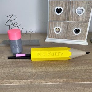 Giant Custom Name 3D Printed Pencil Case