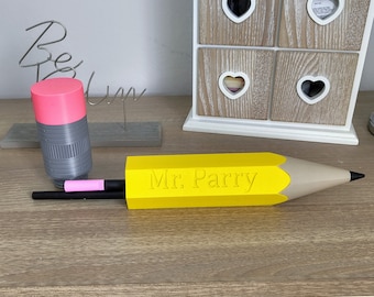 Personalised 3D Printed Pencil Case | Giant Custom Name | Unique Gift for Students & Teachers