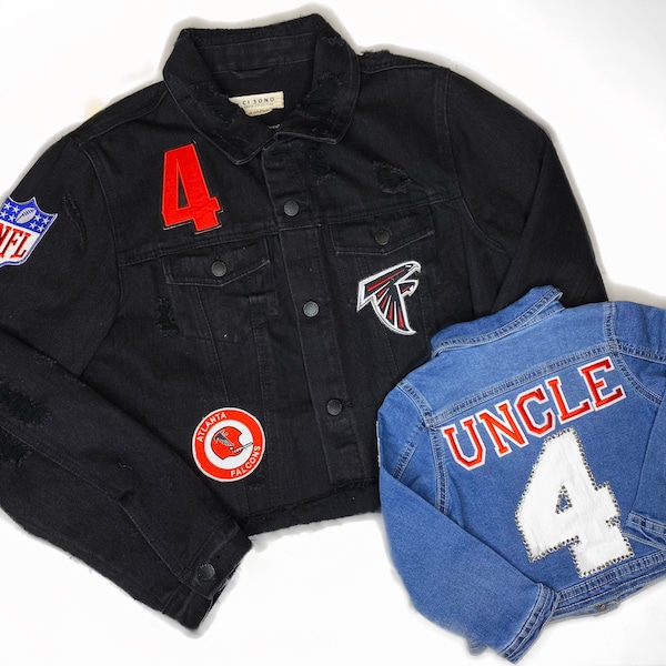 Nfl Denim Jacket Etsy