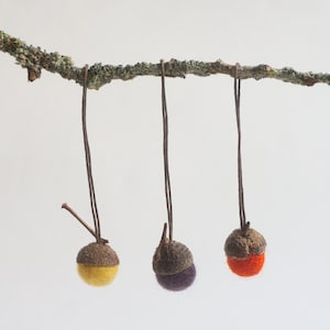 Acorn Arbre Automne Ornements Ornements Ornement suspendu Waldorf Thanksgiving Decor Woodland Mariage Favoriser Fée Rustique Table Decor Nursery Cadeau