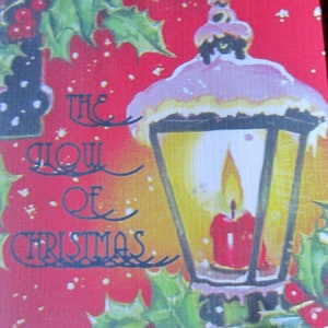 8 Pack of THE GLOW of CHRISTMAS Lantern Cards, 1950&#39;s Style w/matched envelopes -Traditional Vintage Style Christmas Card, Retro Christmas