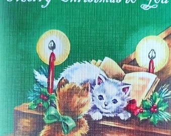 8 Pack of CATS on the PIANO Cards, 1950's Style w/matched envelopes - Vintage Style Christmas Card, Retro  Kittens 2025