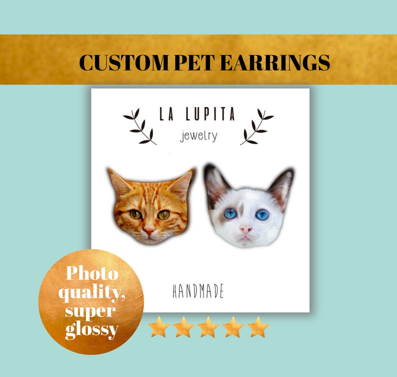 custom cat earrings