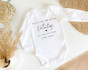 Baby Body personalisiert, Geschenkidee zum Muttertag, Geschenkidee zum Vatertag, Langarmbody oder Kurzarmbody, Geschenke von Kindern