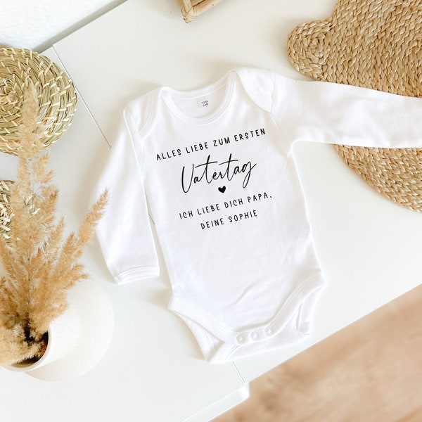 Baby Body personalisiert, Geschenkidee zum Muttertag, Geschenkidee zum Vatertag, Langarmbody oder Kurzarmbody, Geschenke von Kindern