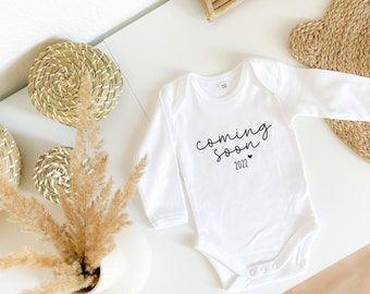 Baby Body personalisiert, Coming soon Baby Body, originelle Verkündung, individuelles Geburtsgeschenk