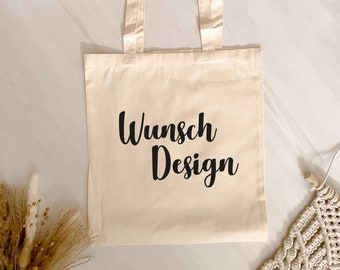 Stoffbeutel WUNSCHDESIGN personalisiert, Henkeltasche, individuell, Einkaufen, Jutebeutel