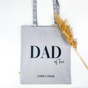 Premium Stoffbeutel Vatertag, Geschenk für Papa, Stoffbeutel als Geschenkidee, Jutebeutel mit Kindernamen