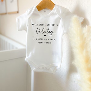 Baby Body personalisiert, Geschenkidee zum Muttertag, Geschenkidee zum Vatertag, Langarmbody oder Kurzarmbody, Geschenke von Kindern Bild 2