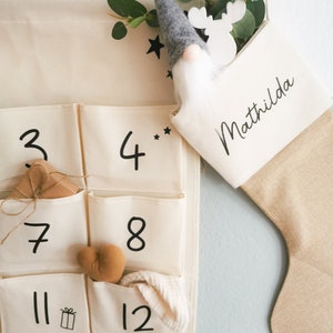 Personalisierter Adventskalender, personalisiert mit Name, Zum selbst Befüllen, Taschen von 1-24 Bild 4