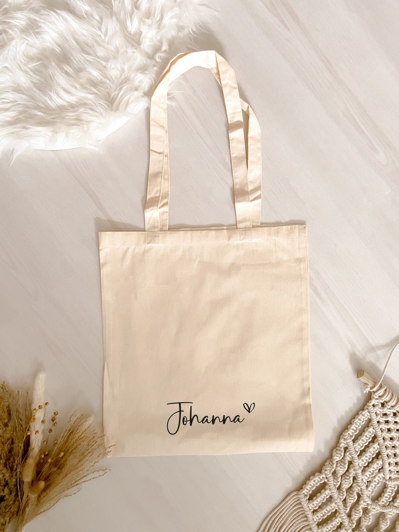 Stoffbeutel Jutebeutel personalisiert als Geschenk für Freundin oder als Stofftasche für JGA und VereineFirmen als individuelles Geschenk Bild 3