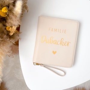 Personalisierte Dokumentenmappe, Familienorganizer Mappe, personalisierte U-Heft Huelle, Reisemappe, Impfpass