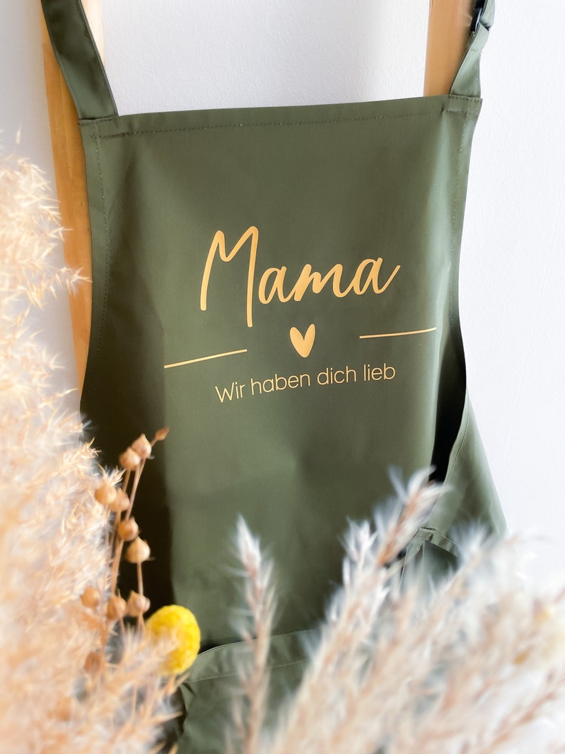 Schürze, Name Symbol Wunschtext, Geschenk Mama personalisiert, Backschürze, Kochschürze, Muttertag, Vatertag, Geschenk Oma immagine 6