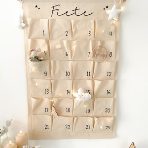 Personalisierter Adventskalender zum selbst Befüllen mit 24 Taschen aus hochwertigen Material image 5