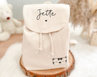 Kinderrucksack personalisiert, individuelles Geschenk Kindergartenzeit, Tasche Kindergarten, personalisiert mit Name und Tier