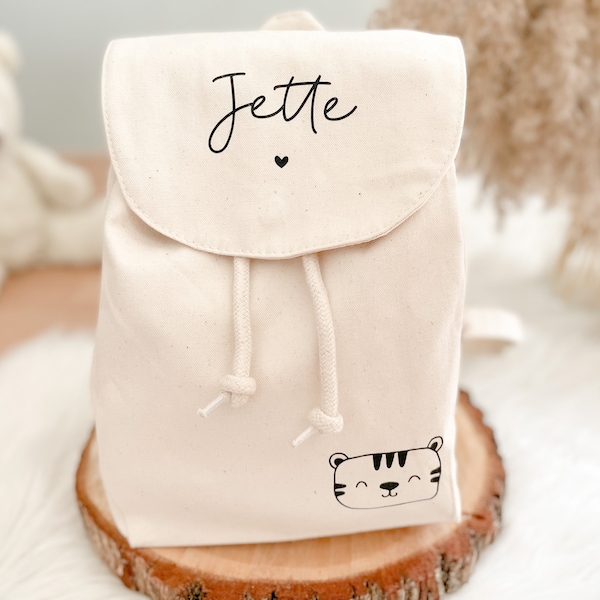 Kinderrucksack personalisiert, individuelles Geschenk Kindergartenzeit, Tasche Kindergarten, personalisiert mit Name und Tier