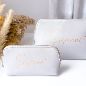 Personalisierte Kosmetiktasche mit Name | personalisierter Kosmetikbeutel | Geschenk für Mama, Freundin und Braut | Kulturtasche
