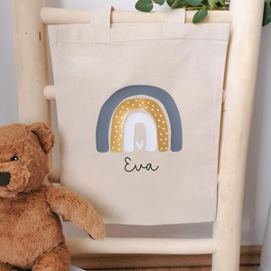 Kindertasche Regenbogen, Stoffbeutel Kindergarten, Stofftasche personalisiert, Turnbeutel, Kinderbeutel, Jutebeutel Bild 8