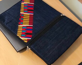 Handmade 15" & 16" Laptop Sleeve with African Ankara Print. For; Apple, Lenovo, Samsung, Dell, HP, ASUS, Acer and others