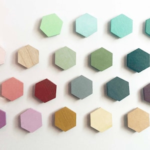 Simpatici magneti da frigo, magneti esagonali molto resistenti, set di magneti colorati, venduti in set da 7 colori personalizzati, un&#39;ottima idea regalo per tutti!