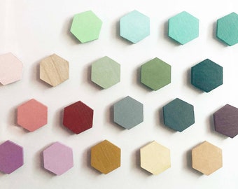 Cute Fridge Magnets, Wicked Strong Hexagon shaped magnets, Colorful Magnet set, sold in sets of 7 custom colors, great gift idea for anyone!