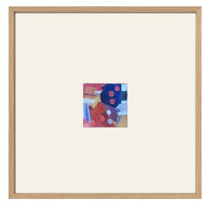 Small Abstract Landscape Painting, Mini Abstract Art, Colorful, Tiny Original Art, Square, OOAK art, Ready to Frame, 12x12 Matte Included