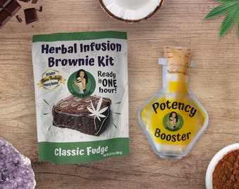 Herbal Infusion Brownie Kit: Classic Fudge DIY infused brownies