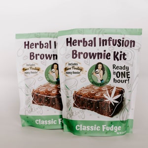 Herbal Infusion Brownie Kit (PACK OF 2) Classic Fudge make your own edibles