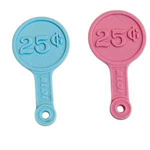 Shopping Cart Quarter Token Keychain – 3D Printed Coin Replacement for Aldi & Lidl Carts – No More Quarters Needed – Free Shipping