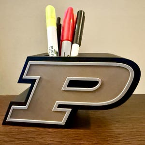 Purdue University Pencil Holder - 3D Printed - Officially Licensed Product - Boilermakers - Purdue Pete - Officially University Licenced