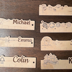 Personalized wood school ruler | Back to School | Student Gift | Teacher Gift | Star Seller